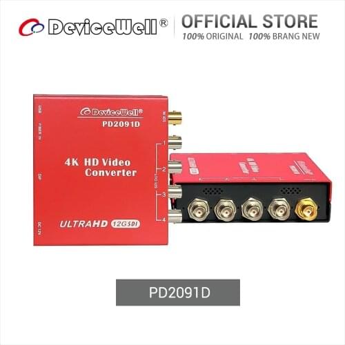 DeviceWell PD2091D New 12G SDI DeMUX 4K HD Video Converter Transmission 70M Optic Fiber