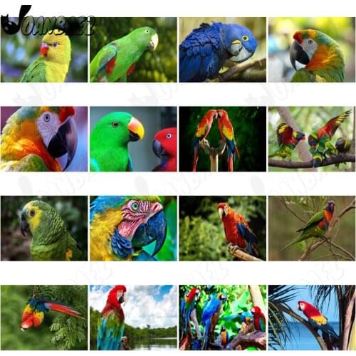 Animal Diamond Painting Parrot 5D Diy Cross Stitch Mosaic Forest Sticker Diamond Embroidered Branch Handmade Art Gift Design
