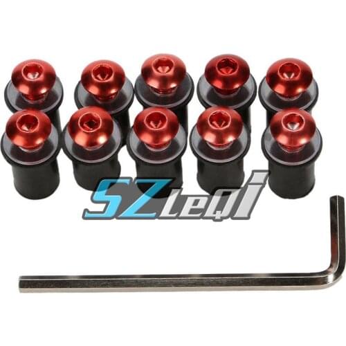 0.01USD 20pcs Aluminum Motorcycle M5x15mm CNC Windscreen Windshield Screws Bolts Nuts Fastener Kit Motorbike Mounting Bolt Nut