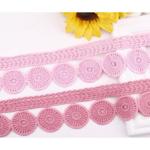 14Y Factory direct milk silk water-soluble lace environmental protection color lace embroidery bar code african lace fabric trim
