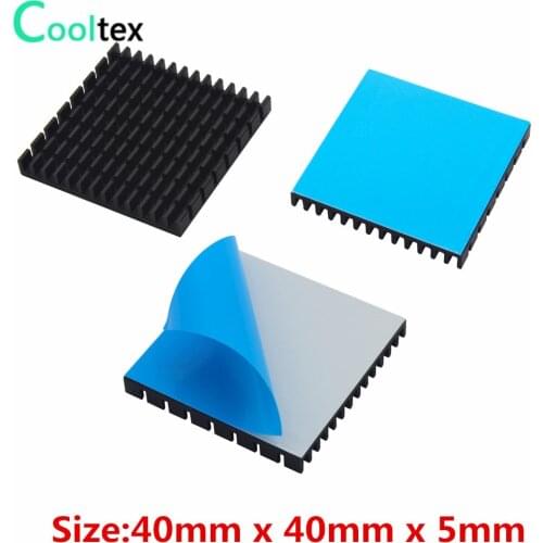 20pcs Aluminum Heatsink 40x40x5mm heat sink Radiator Cooler for Electronic Chip IC MOS Cooling With Thermal Conductive Tape