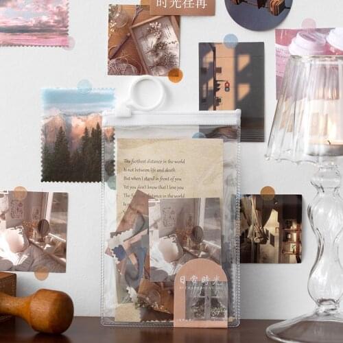 41pcs/set Natural Melody Series Butter Paper Kraft Card Journaling Bullet Scrapbooking Material Paper Fresh Words LOMO Cards