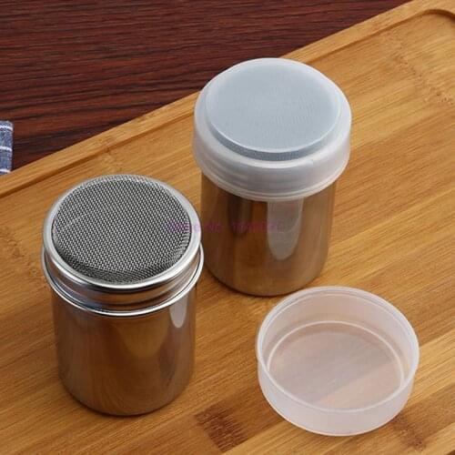 50pcs Stainless Steel Chocolate Shaker Icing Sugar Powder Flour Powder Cocoa Coffee Sifter Shakers with Cover Cooking Tools