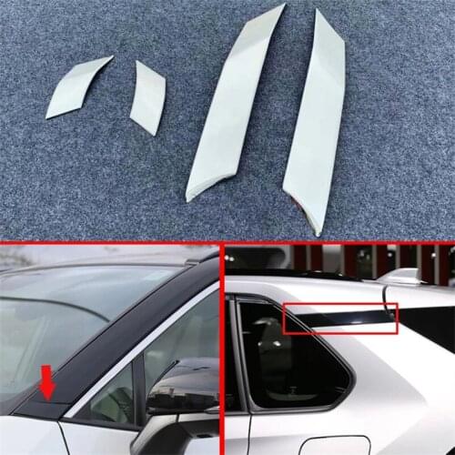 Car-Styling Accssories For TOYOTA Rav4 Hybrid XA50 2019 2020 Rearview Mirror Surface MIRROR BRACKET A And C Pillar Cover Trims