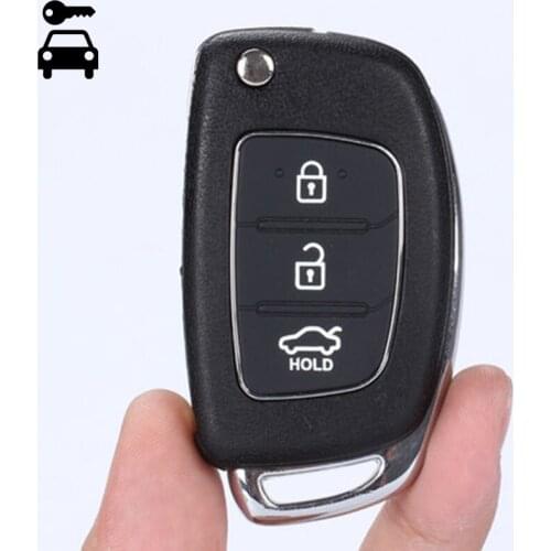 Car 3 Buttons Flip Folding Remote Key 433MHZ with ID70 Chip Uncut Key Blade for Hyundai Mistra ix25 ix45 ix-25 ix-45