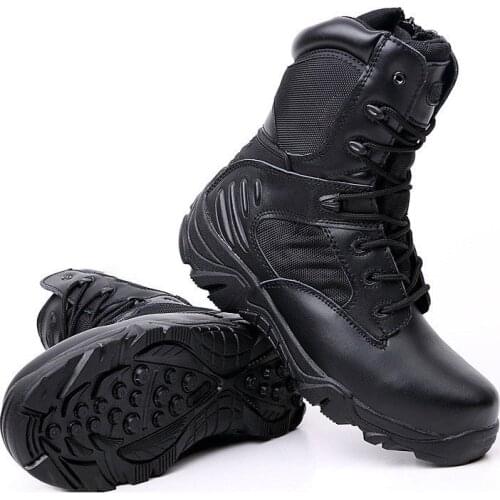 Army Combat Boots Military Boots 2021 Spring Men Breathable Tactical Combat Desert Training Hiking Shoe Anti-Slip Trekking Shoes