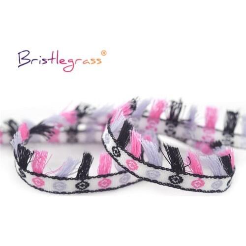 BRISTLEGRASS 5 10 Yard 5/8" 15mm Braided Crochet Lace Trims Macrame Fringe Decorative Ribbons Fabric Costume Dress Sewing Crafts