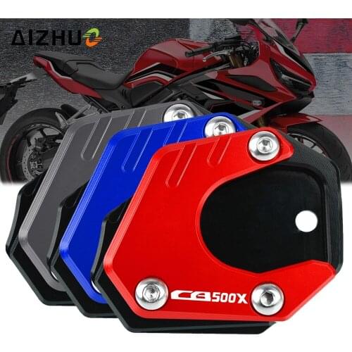 CB 500X Motorcycle CNC Foot Side Stands Extension Pad Support Plate Enlarge Stand FOR HONDA CB500X CB500 X 2013-2021 2020 2019
