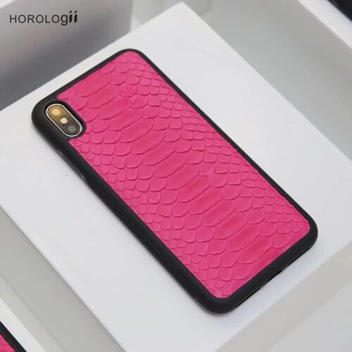 Horologii New Design Snake Skin Case for Iphone 11 Pro Max cases X MAX 7 8 12 leather for Personalized Custom Leather Dropship