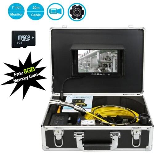 Cheaper 20M Waterproof IP68 Drain Industrial Endoscope Video Inspection System 7 Inch LCD Monitor DVR Recorder Video