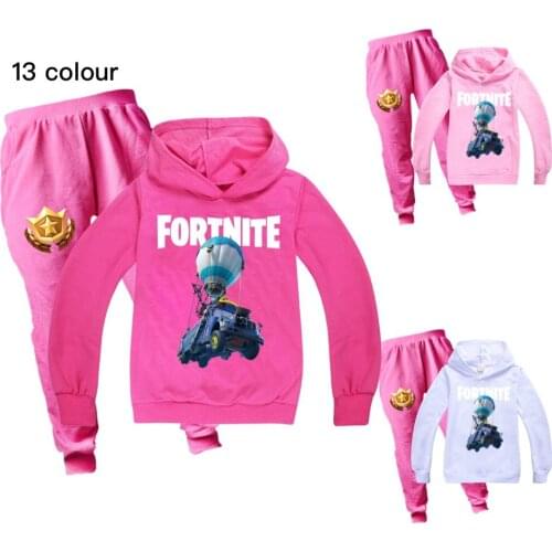 Fortnites Between 2-15 Years Children Boy Hoodie Cartoon Pullover Girl Fashion Trouser Suit Kids Long Sleeve Sweatshirt