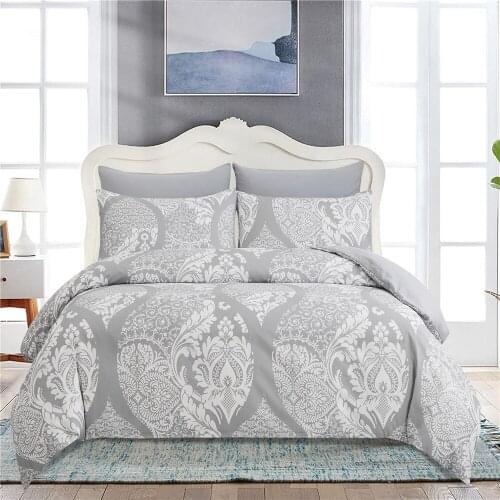 Home Textiles Floral Style Bedding Set 240x220 Nordic Flowers Pattern Duvet Cover Pillowcases Polyester Bed Cover All-Season