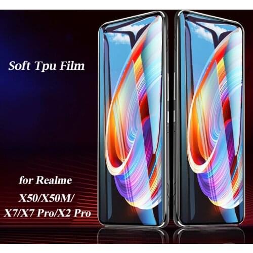 Full Cover Hydrogel Film For Realme X7 X2 Pro X50 X50M Soft TPU Screen Protector For Realme X7Pro X2Pro Clear Protective Film