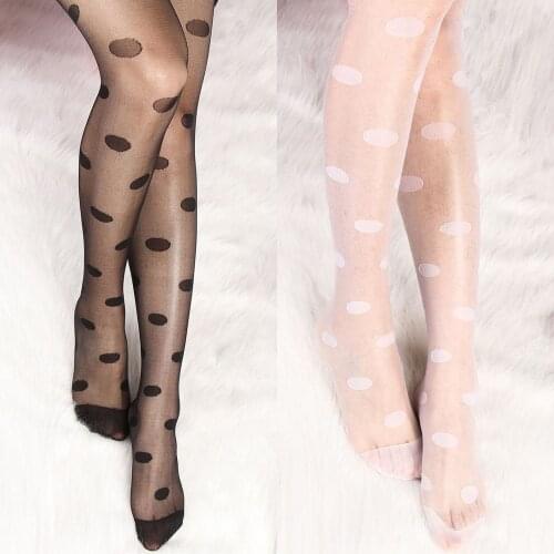 Women Sexy Vintage Fake Tattoo Stockings Dots Print Thin Mesh Pantyhose Perfect For Valentine Wedding Honeymoon Etc