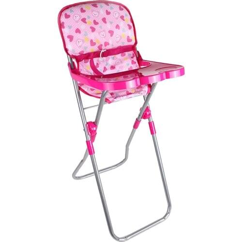 Doll Baby Toddler High Chair Playset Kids Simulation Furniture Playset Toy