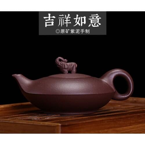 Luck elephants are recommended wholesale famous handmade kung fu tea set a pot of ore tea set a drop shipping