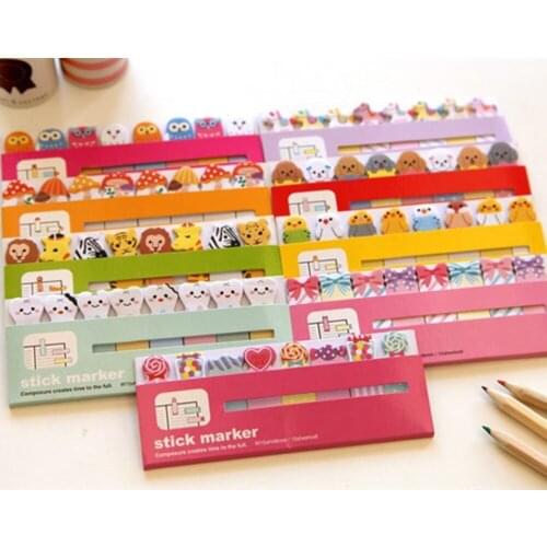 Cute sit animals friend style sticky notepad Memo message note marker