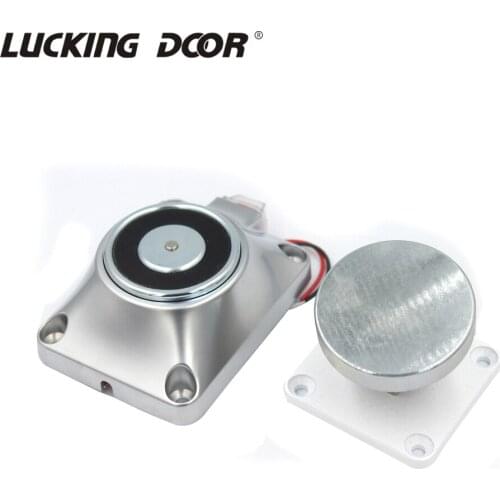 12/24V 60kg/120Lbs Wall Mount Door Stopper Power To Lock Electromagnetic Holding Force Magnetic For interior doors