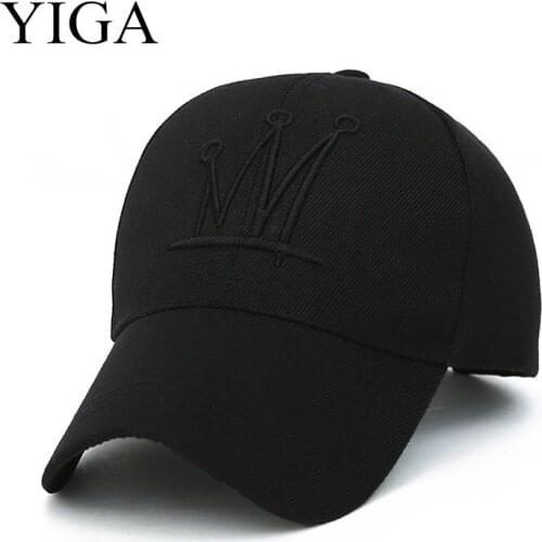 YIGA 2018 New Fashion Couple Embroidered Crown Visor Sun Hat for Man Women wholesale