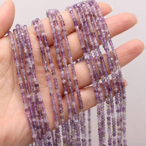 New Style Natural Stone Bead Section Light Purple Crystal Small Beads For DIY Jewelry Making Necklace Bracelet Earring Accessory