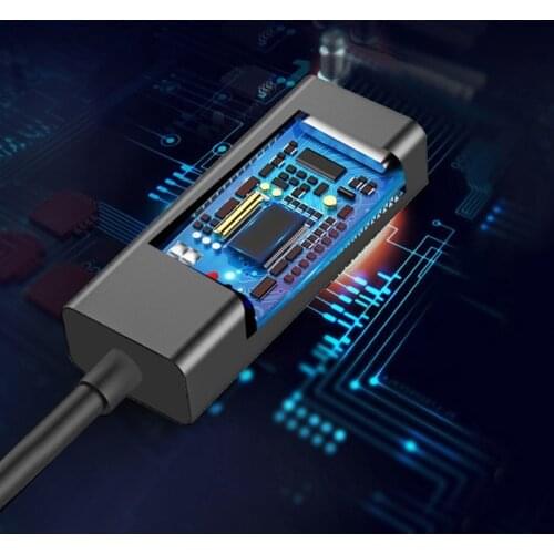 New Ultra-thin Type-C To Rj45 Network Cable Interface 100M Drive-free Network Card Converter With Working Indicator