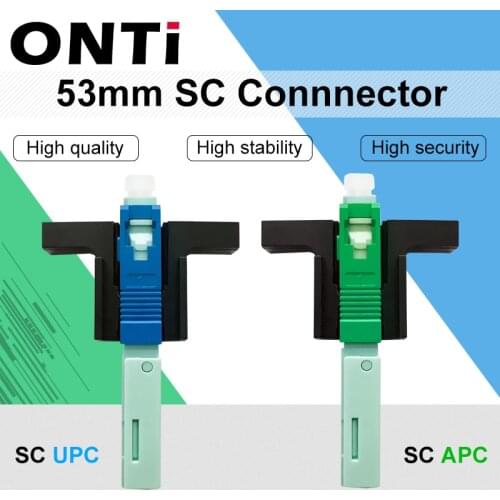 ONTi High Quality 53MM SC APC SM Single-Mode Optical Connector FTTH Tool Cold Connector Tool SC UPC Fiber Optic Fast Connnector