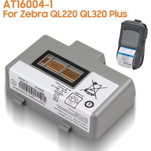 Original Replacement Battery AT16004-1 For Zebra QL220 QL320 Plus QL220+ QL320+ Authentic Battery 1900mAh