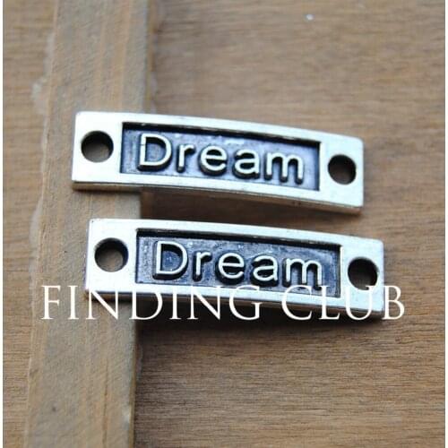 15pcs Silver Color Letter Dream Connector Inspiration Charms DIY jewelry making A591