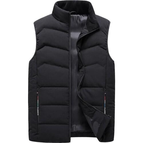 Casual Mens Jacket Sleeveless Vest Autumn Thermal Soft Pocket Vests Fashion Coats Mens Vest Men Thicken Waistcoat Male 8XL