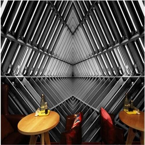 Drop Shipping wallpaper 3d Stereo Industrial Style Metal Wallpaper Abstract Personality Bar Coffee Shop Theme Hotel Cafe Mural