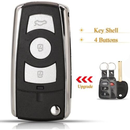 Kutery 4 Buttons Replacement Remote Car Key Shell Cover Case Fob For Kia For Hyundai Accent Solaris Uncut Blade Blank Key