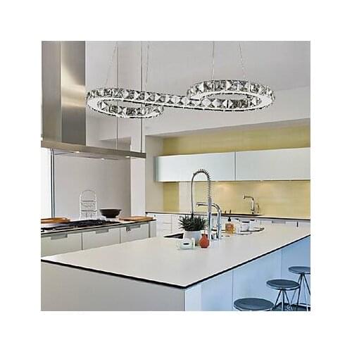 Modern Chrome Feature for Crystal Pendant Lamp/ LED Metal Living Room / Dining Room LAMP pendant light 110-220V
