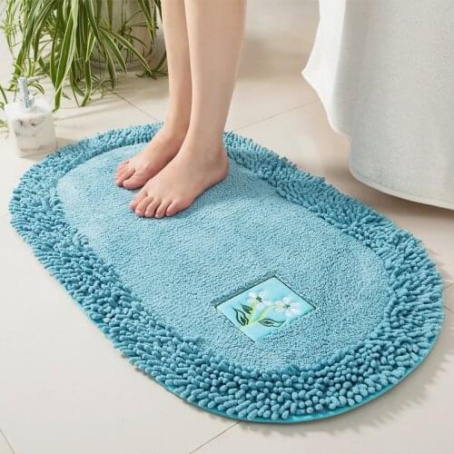 Super Soft Absorbent Bath Mat Geometric Bathroom Door Mat Non-slip Bathroom Rug Kitchen Anti-slip Floor Mat