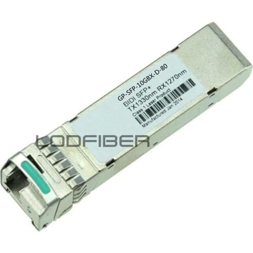 LODFIBER GP-SFP-10GBX-D-80 D-e-l-l Compatible 10GBASE-BX80-D SFP+ 1330nmTX/1270nmRX 80km DOM Transceiver