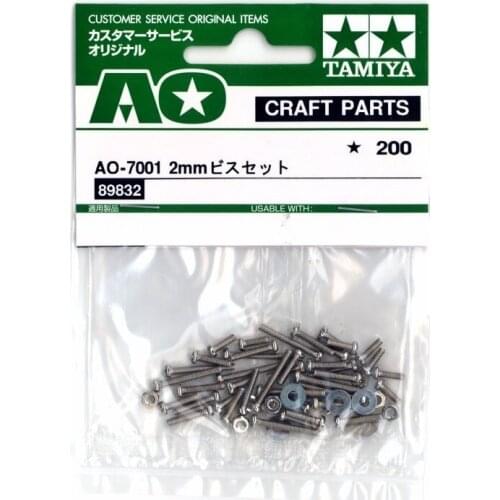 1 Bag 2mm M2 Screws Nuts Spacers Set 89832 AO-7001 Spare Parts for Tamiya Mini 4WD Car Models