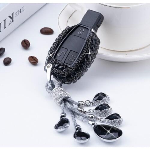 High quality Diamond Zinc Alloy Car Key Case Cover Holder For Mercedes Benz W203 W210 W211 W124 W202 W204 AMG CLA Accessories
