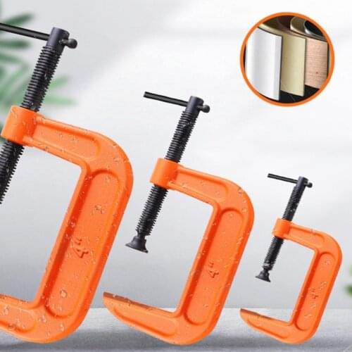 Woodworking Fixture G-Clamp 1"-5" Heavy G-Type Fixture Wide Jaw Openings Fixed Clamp with T-Bar Handle for Quick and Easy