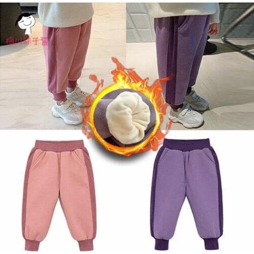 Winter Baby Girls Boys Leggings Thick Warm Dot Pants Kid Girl Velvet Pants Children Trousers Casual Sport Pants Fleece 2-6 Year