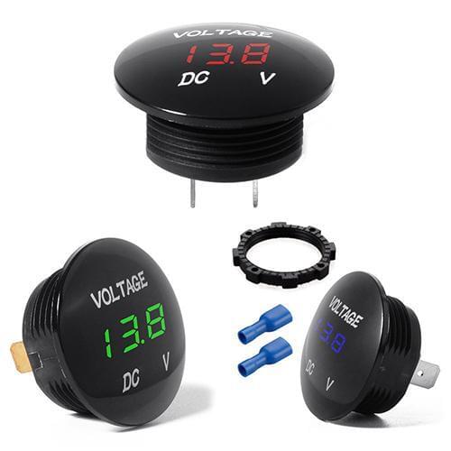 1Pc Car Motorcycle DC12V-24V LED Panel Digital Voltage Meter Display Voltmeter Universal for all Cars Motorcycles Voltmeters