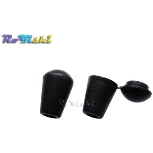 10pcs/pack Bell Stopper With Lid Cord Ends Lock Stopper Plastic Black Toggle Clip for Paracord Clothes Accessories