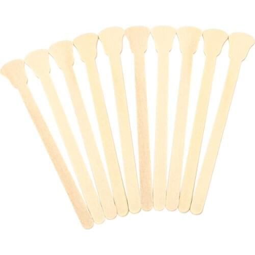 10pcs Waxing Sticks Wax Spatula Tongue Depressor Wood Applicators Disposable