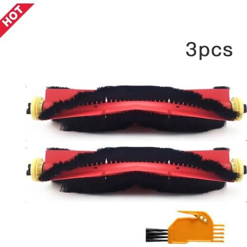 2pcs/lot Detachable Main Roller Brush + Cleaning Brush for Xiaomi Roborock Vacuum Cleaner rockrobo S4 S5 S6 Max S50 S60 E35 E25