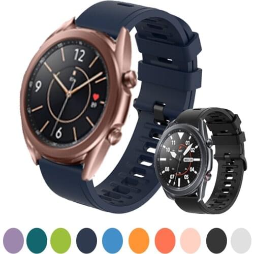 20mm 22mm Silicone Watchband Strap for samsung galaxy watch 3 41mm 45mm Smart Watch Band Bracelet Sport Replacement Wristband