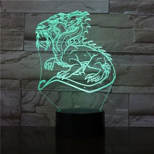 3D Lamp Visual Dragon Light for Kids Room Night Light 7/16 Colors Changing Dragon Nightlight Gift For Children Led Light 2941