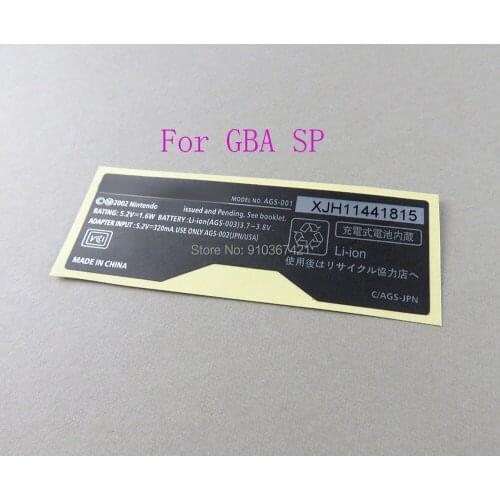 500pcs/lot Hot Sale Lables Stickers for Gameboy Advance/ SP/ Color/Pocket Replacement for GBA/ GBA SP/ GBC/GBP Game Console