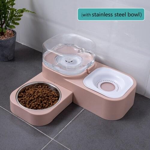 Pet Dog Cat Bowl Automatic Feeder Puppy Feeding Drinker Food Bowl Water Dispenser Puppy Kitten Drinking Container 1.8L