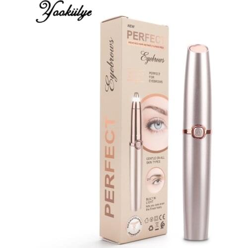 Electric Eyebrow Trimmer Makeup Painless Eye Brow Epilator Mini Shaver Razors Portable Facial Hair Remover for Women Depilator