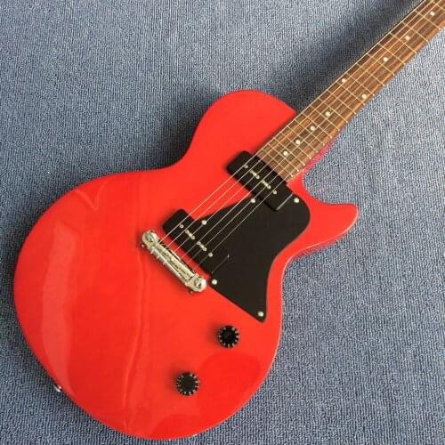 Top quality electric guitar, solid mahogany, P90 pickup, Red. Free shipping