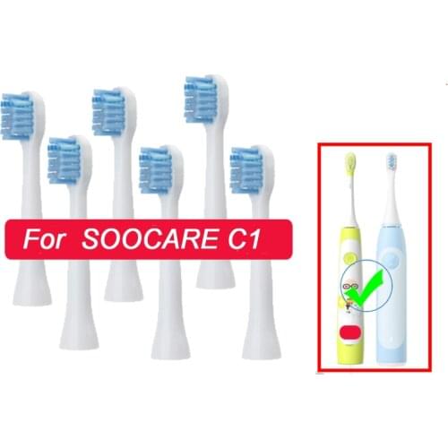 2 Pieces Replacement Toothbrush heads for Xiaomi Mijia SOOCARE C1 Children Kids Electric Toothbrush head original nozzle jets