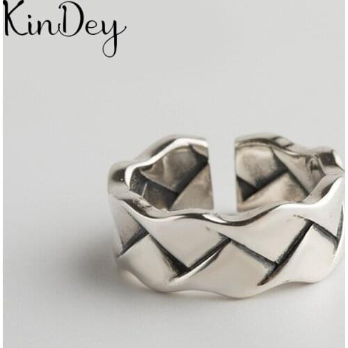 Wholesale Antique Silver Color Geometric Rings For Women Statement Jewelry Finger Ring anillos mujer bijoux